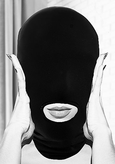 Ouch! Black & White Submission Mask With Open Mouth Black
