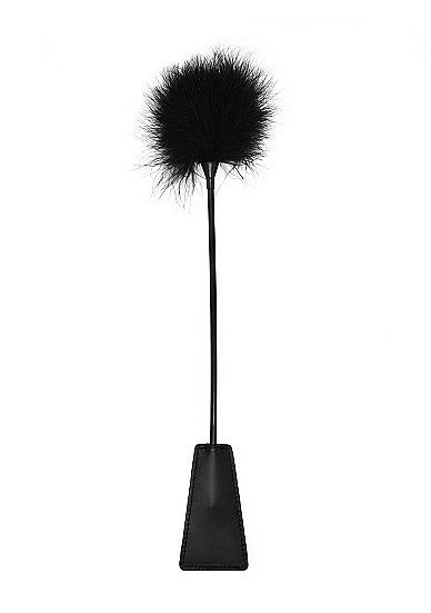 Ouch! Black & White Crop With Feather Tickler Black