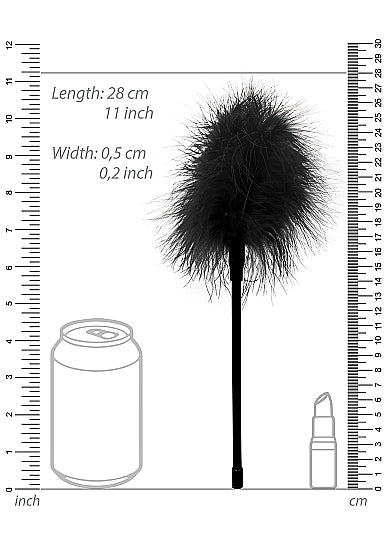 Ouch! Black & White Feather Tickler Black