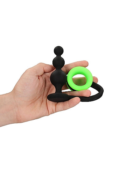 Ouch Beads Butt Plug Cockring Gitd