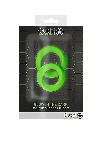 Ouch Cock Ring Set 2pc Gitd