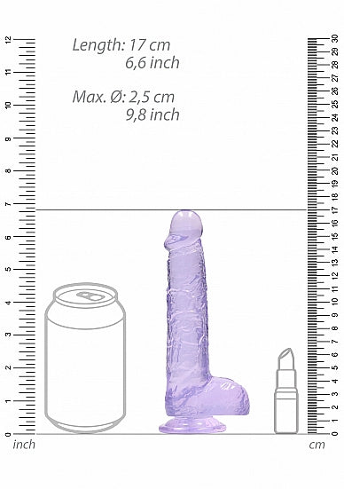 REALRoCK Jelly Dildo With Balls 6 Purp