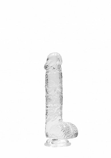 Shots RealRock Realistic Crystal Clear 6 Dildo w/Balls - Transparent Clear