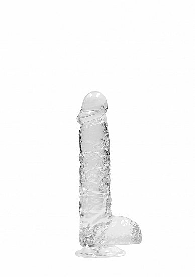 Shots RealRock Realistic Crystal Clear 6 Dildo w/Balls - Transparent Clear