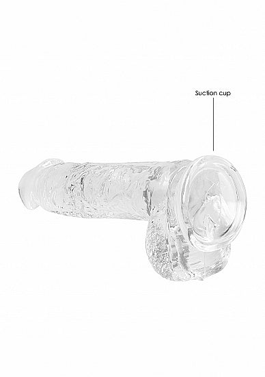 Shots RealRock Realistic Crystal Clear 6 Dildo w/Balls - Transparent Clear