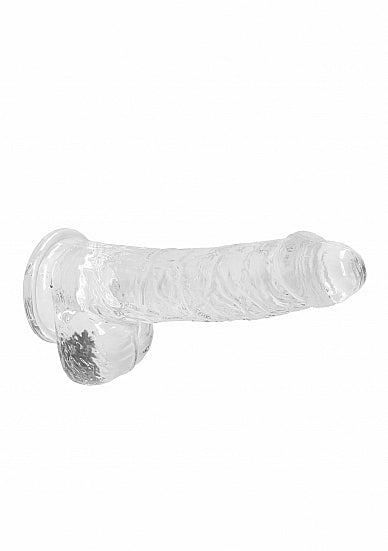 Shots RealRock Realistic Crystal Clear 6 Dildo w/Balls - Transparent Clear