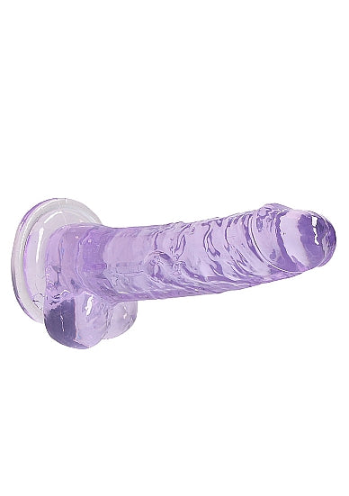 Shots RealRock Realistic Crystal Clear 7 Dildo w/Balls - Purple