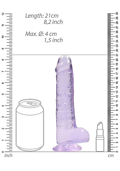 Realrock Realistic Dildo With Balls 8 inches