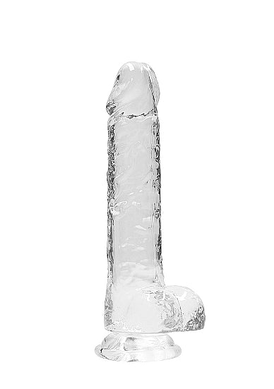 Shots RealRock Realistic Crystal Clear 8 Dildo w/Balls - Transparent Clear