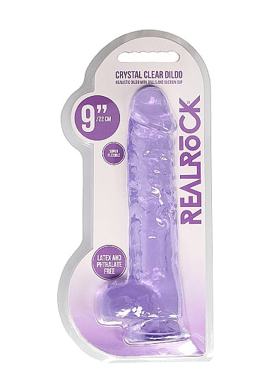 REALRoCK Jelly Dildo With Balls 9 Purpl