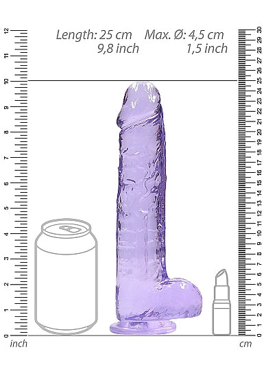 REALRoCK Jelly Dildo With Balls 9 Purpl