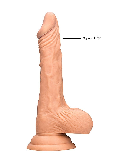 Real Rock Realistic Dildo With Balls - 7" - 17 Cm - Vanilla