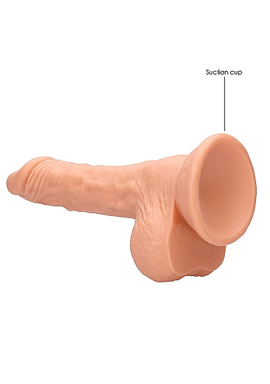 Real Rock Realistic Dildo With Balls - 7" - 17 Cm - Vanilla