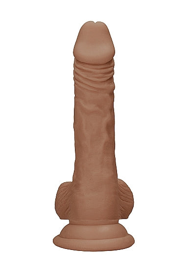 Real Rock Realistic Dildo With Balls - 7" - 17 Cm - Mocha