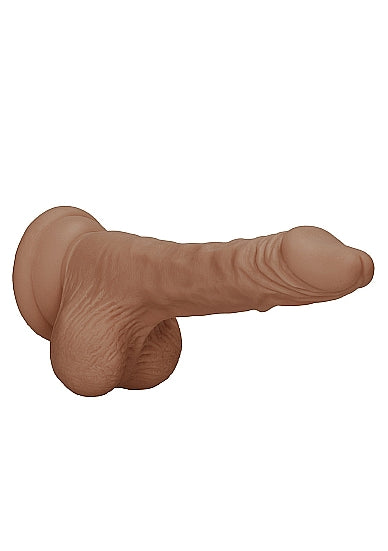 Real Rock Realistic Dildo With Balls - 7" - 17 Cm - Mocha