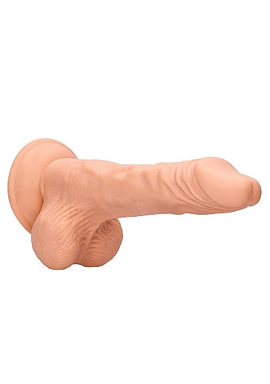 Real Rock Realistic Dildo With Balls - 8" - 20 Cm - Vanilla