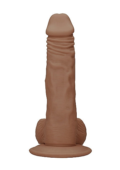 Real Rock Realistic Dildo With Balls - 8" - 20 Cm - Mocha