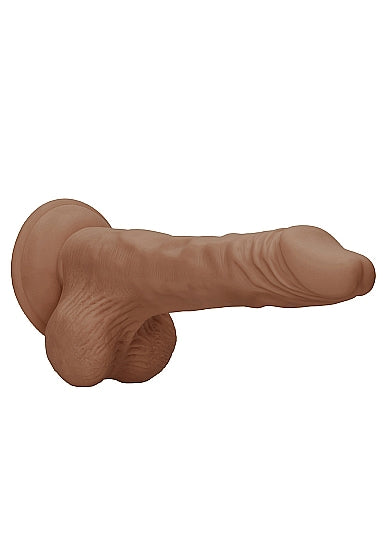 Real Rock Realistic Dildo With Balls - 8" - 20 Cm - Mocha