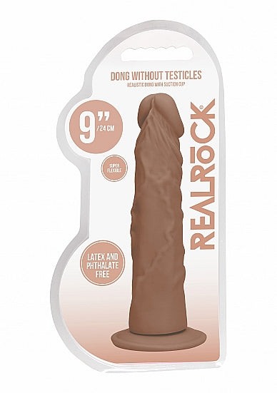 Real Rock Realistic Dildo - 9" - 23 Cm - Mocha