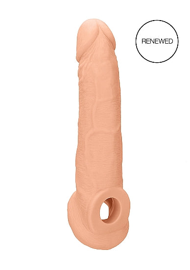 Real Rock Penis Extender With Rings - 9" - 22 Cm - Vanilla