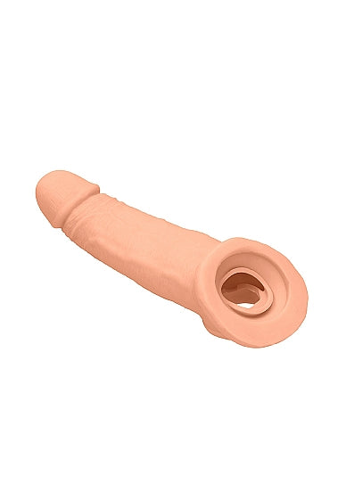 Real Rock Penis Extender With Rings - 9" - 22 Cm - Vanilla