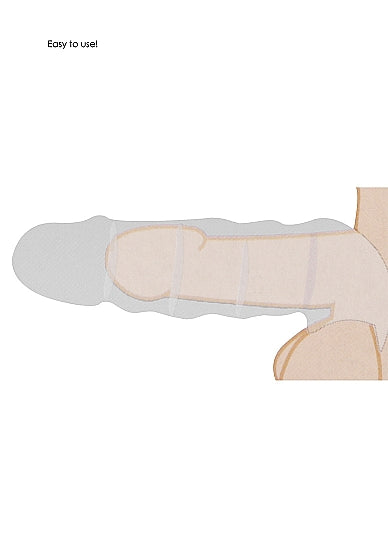 Real Rock Penis Extender With Rings - 9" - 22 Cm - Mocha