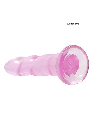 Shots Realrock Crystal Clear Non Realistic 7" Dildo - Pink
