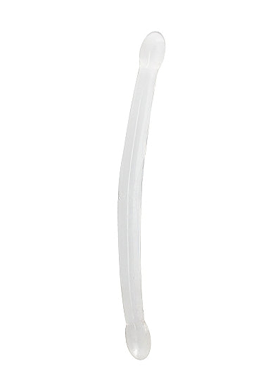 Shots Realrock Crystal Clear 17" Double Dildo - Transparent