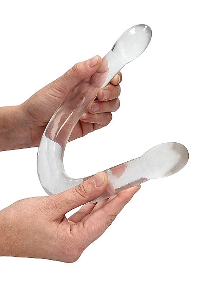 Shots Realrock Crystal Clear 17" Double Dildo - Transparent