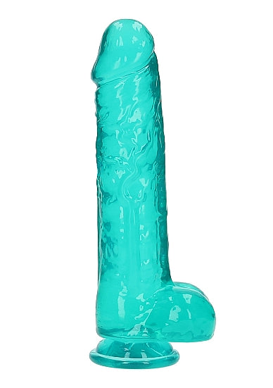 Realrock Realistic Dildo W/ Balls 10in Turquoise