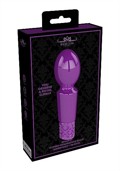 Royal Gems - Brilliant - Silicone Rechargeable Bullet - Purple