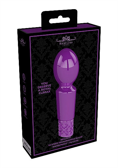 Royal Gems - Brilliant - Silicone Rechargeable Bullet - Purple