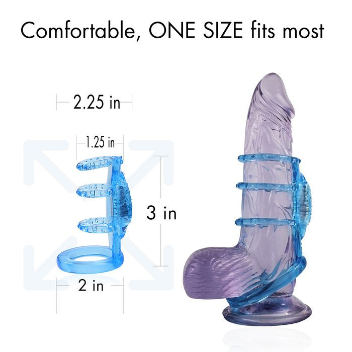 Doctor Love's Zinger Vibrating Cock Cage - Blue