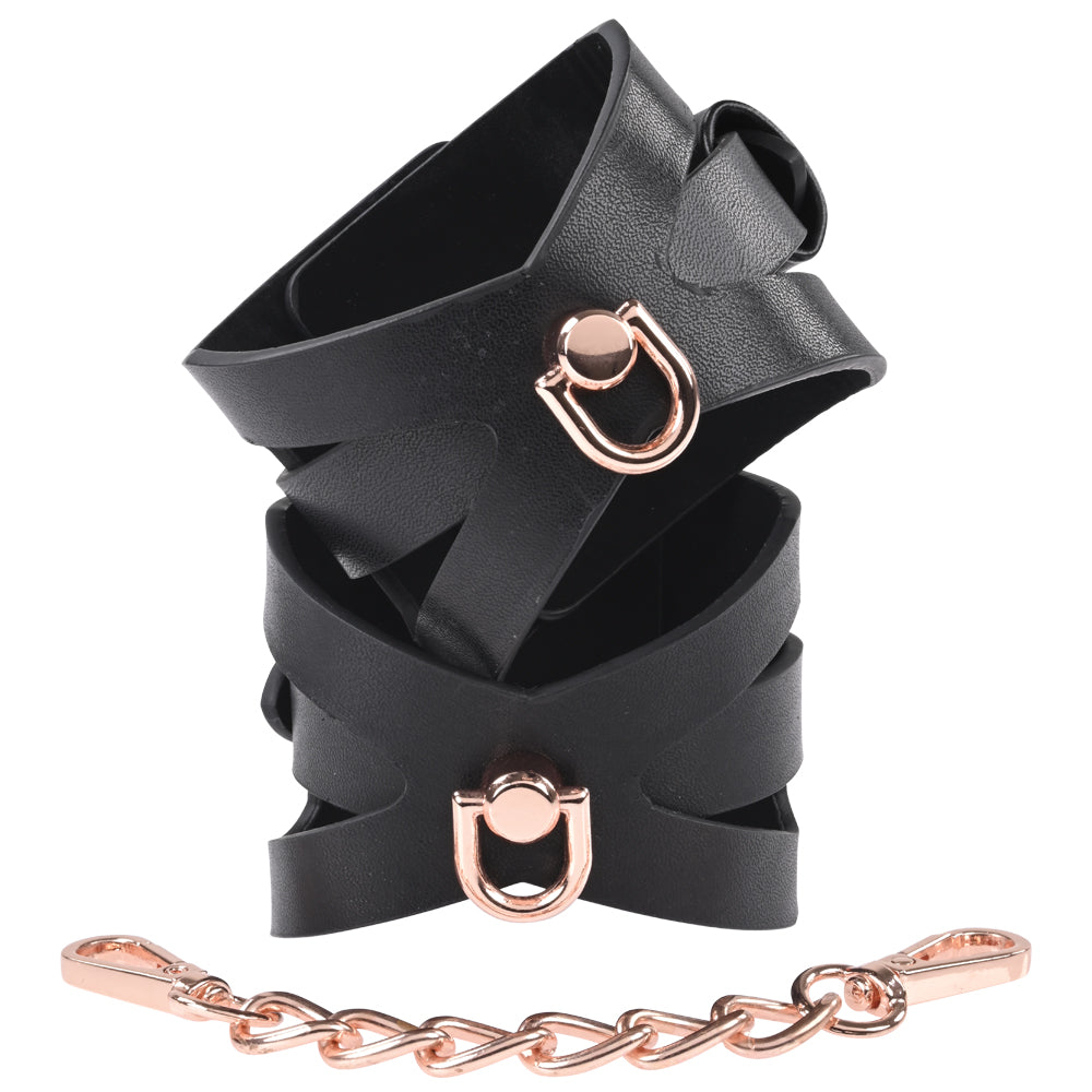 Sandm Brat Handcuffs Black/rose Gold