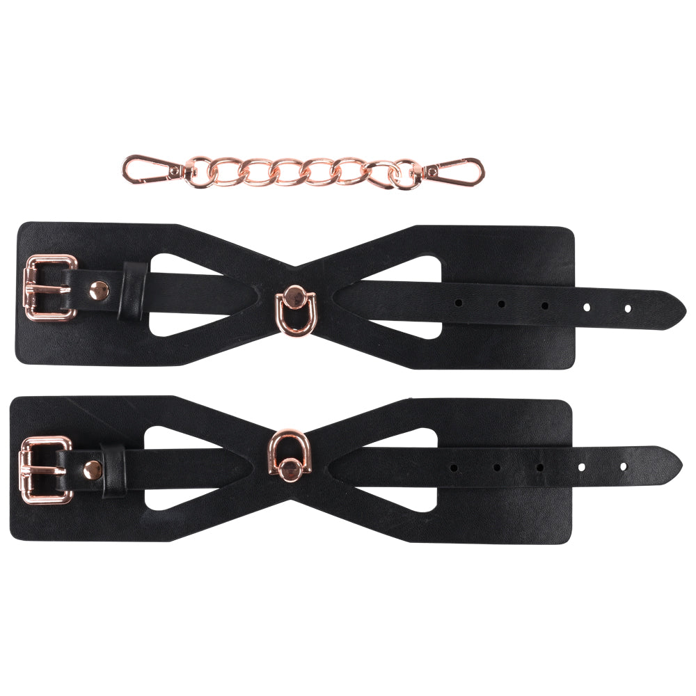 Sandm Brat Handcuffs Black/rose Gold