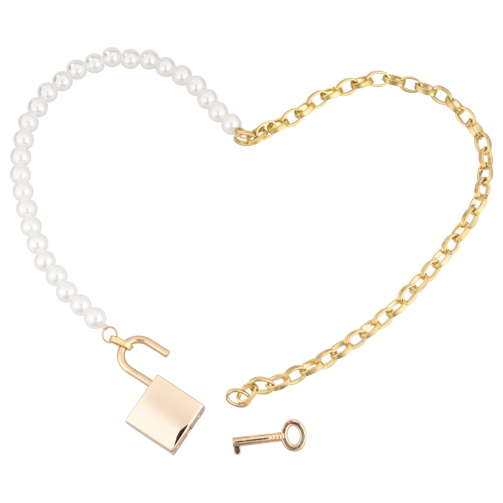 Sandm Pearl Day Collar Wht/gld