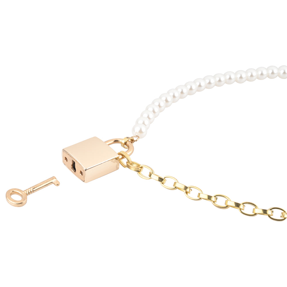Sandm Pearl Day Collar Wht/gld