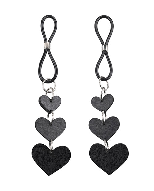 Sandm Heart Nipple Ties Blk/slv