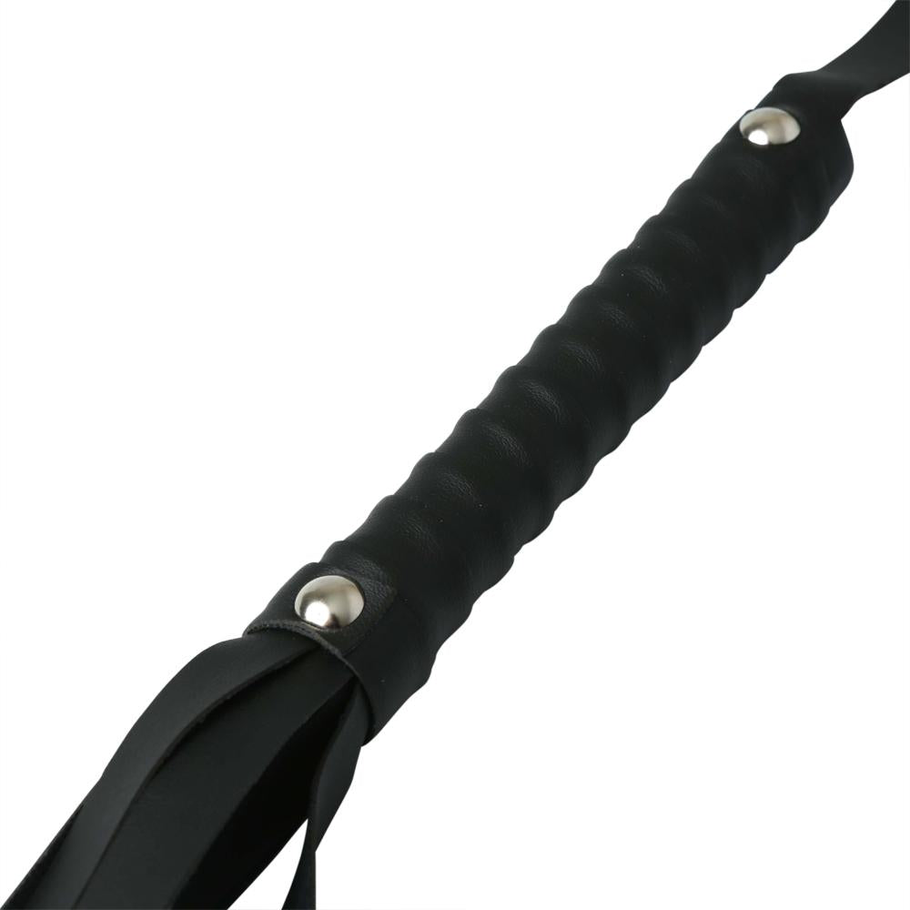 Faux Leather Flogger Black