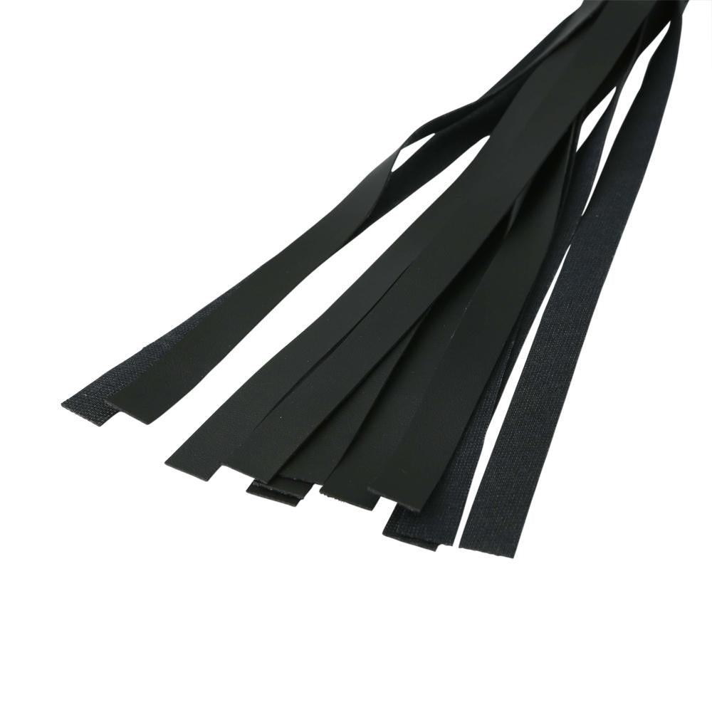Faux Leather Flogger Black