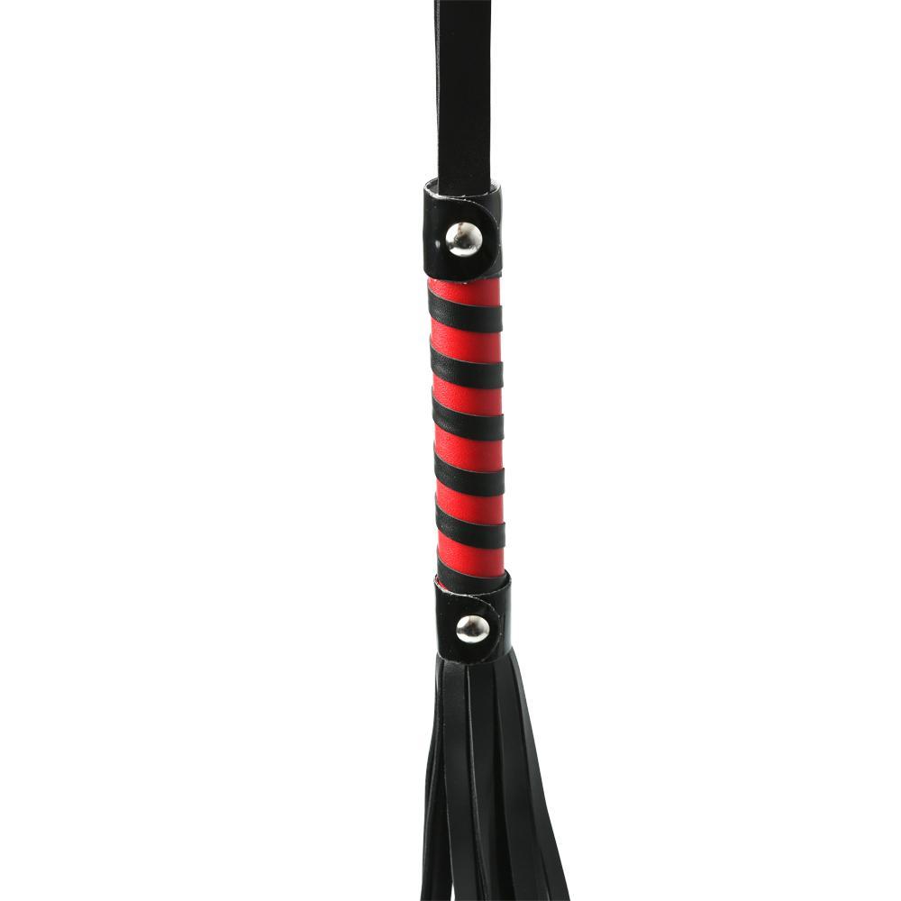 Red & Black Stripe Flogger