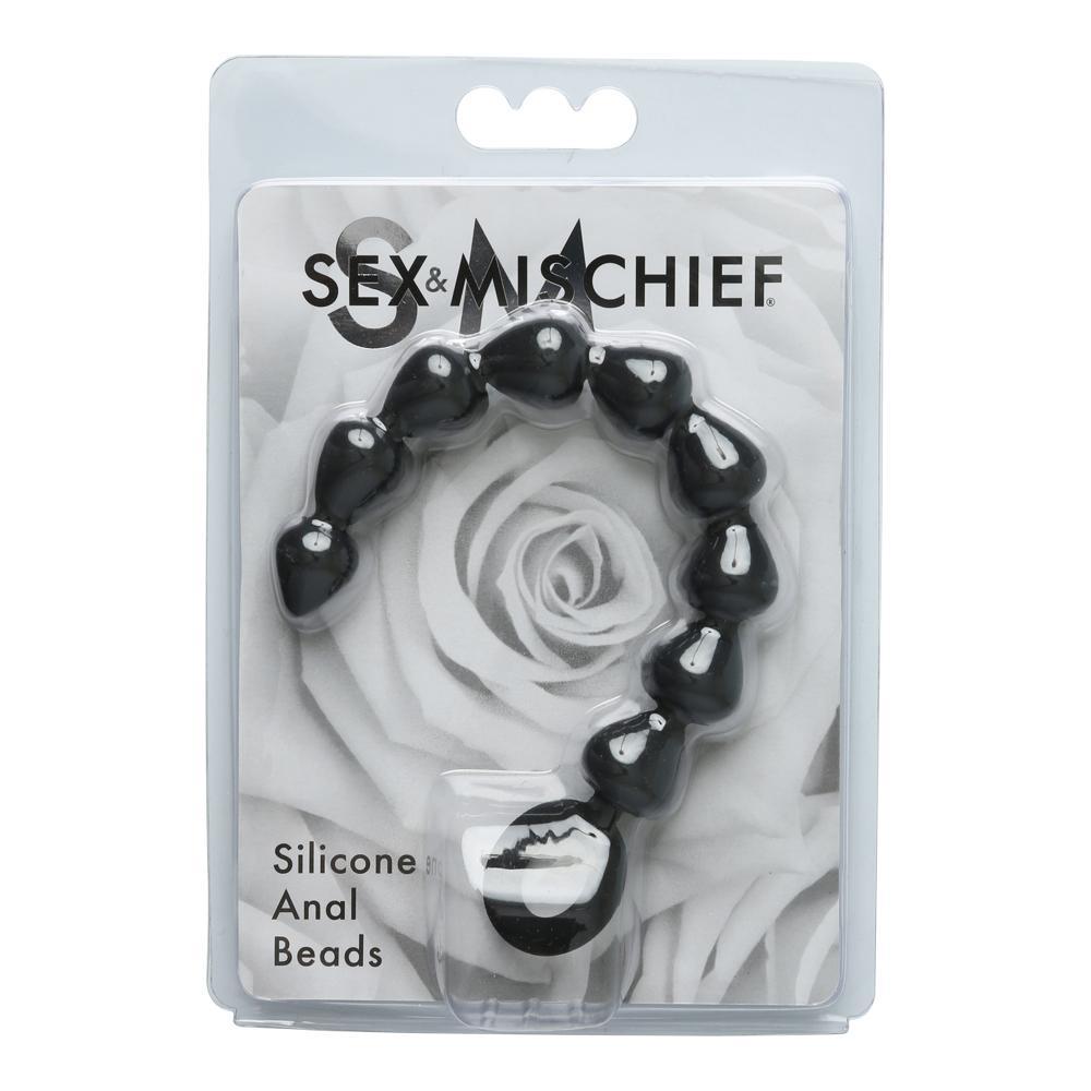 Sex & Mischief silicone anal beads - black