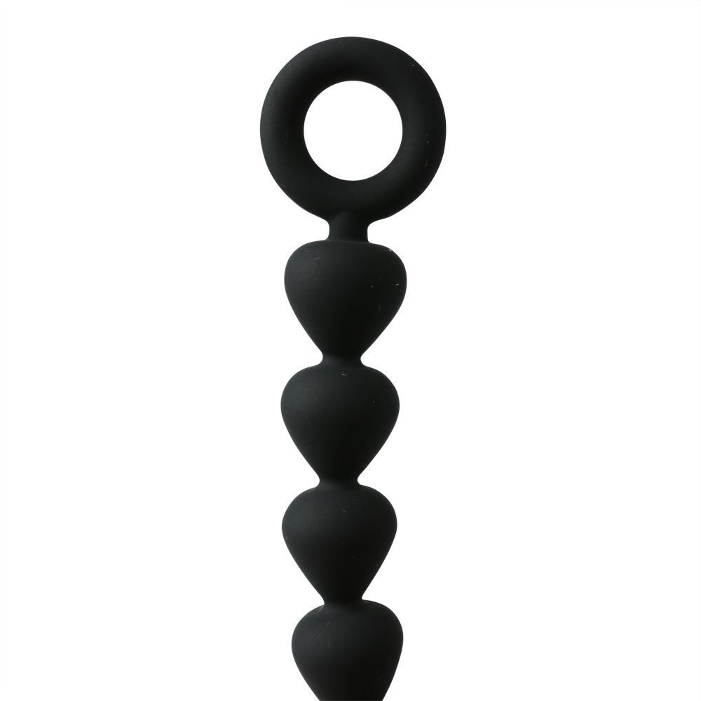 Sex & Mischief silicone anal beads - black