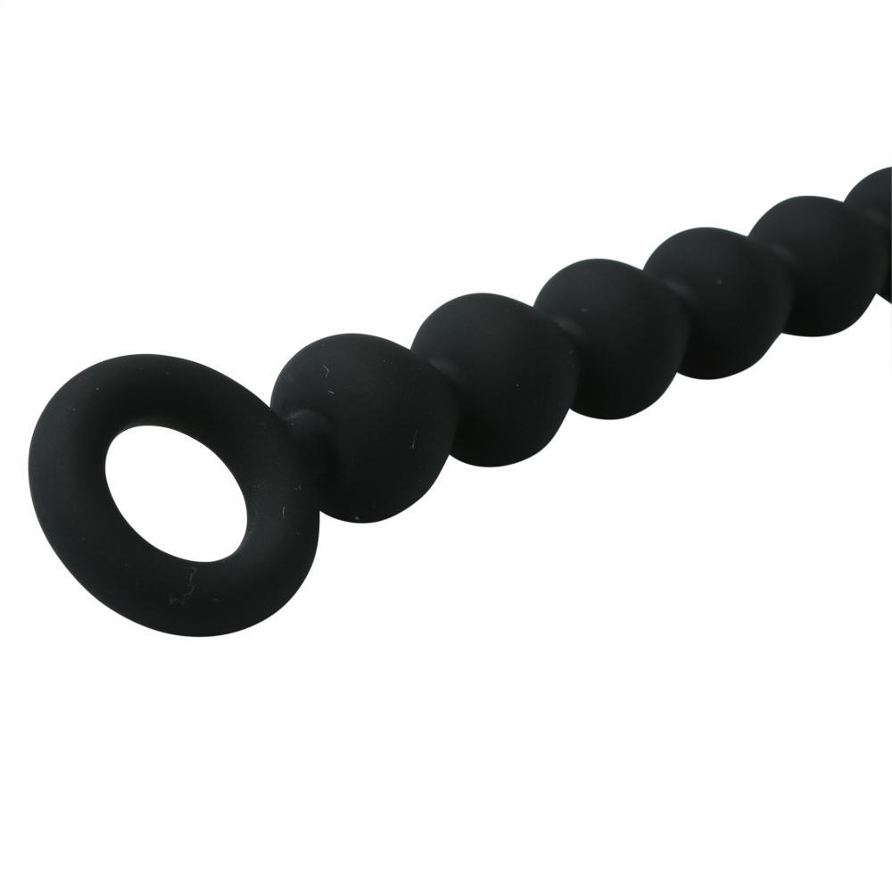 Sex & Mischief silicone anal beads - black