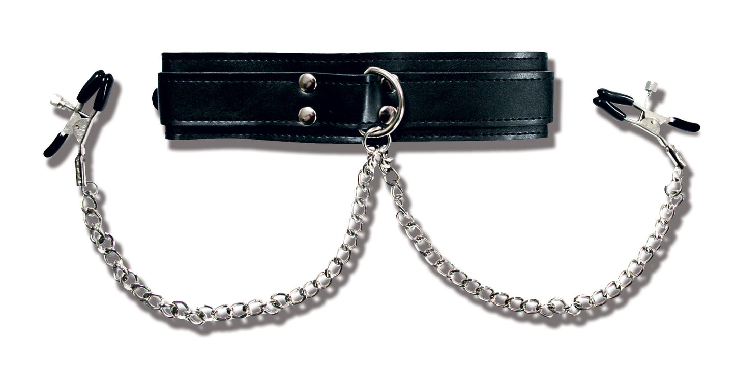 Sportsheets Collar With Nipple Clamps