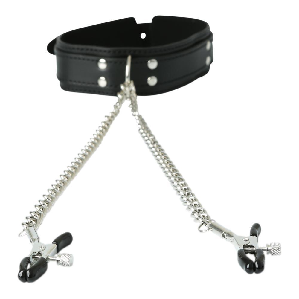 Sportsheets Collar With Nipple Clamps