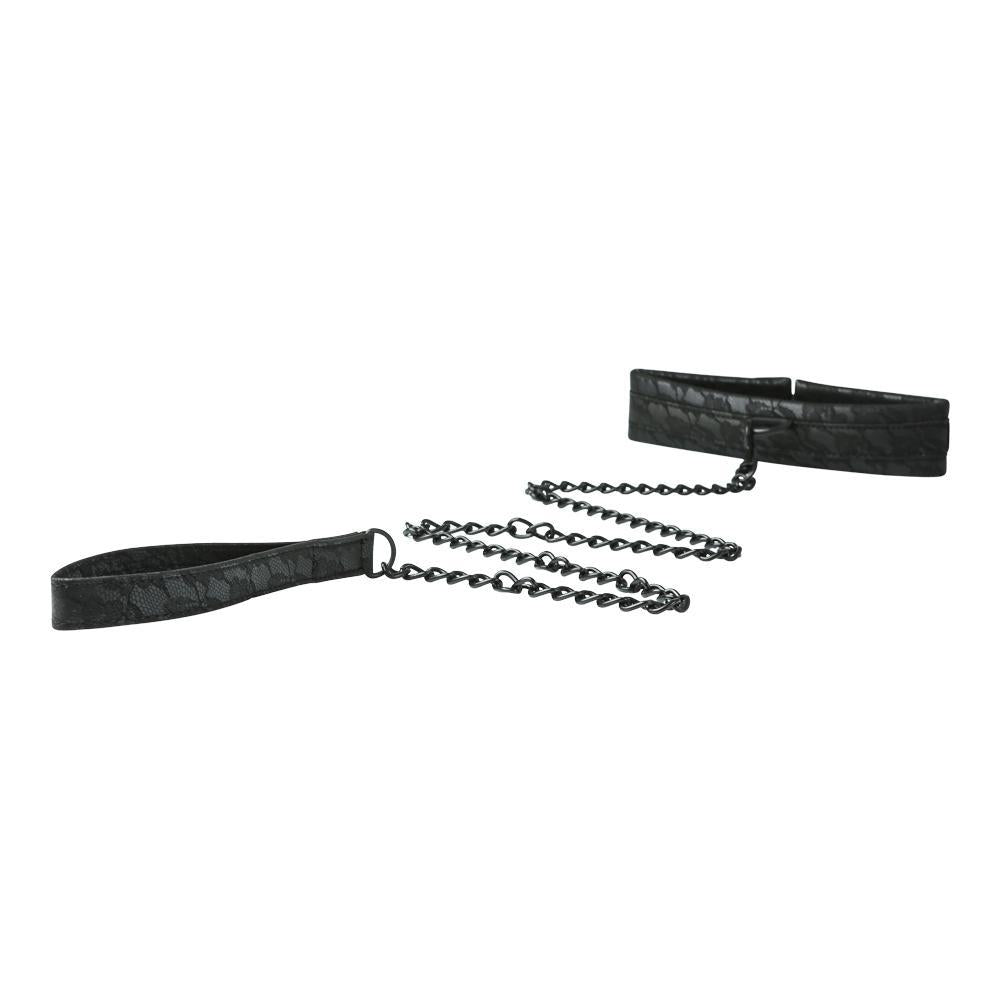 Midnight Lace Collar And Leash Black