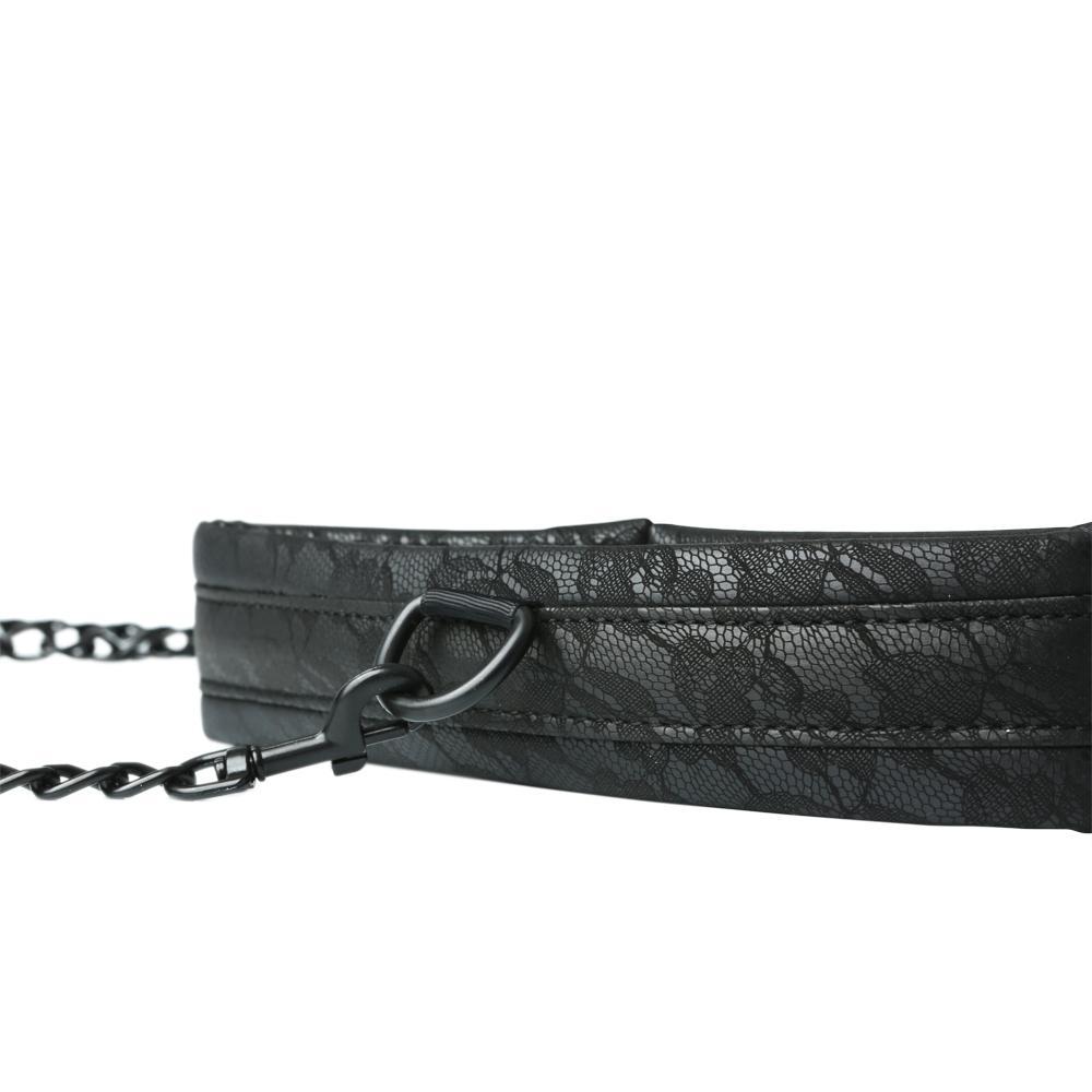 Midnight Lace Collar And Leash Black
