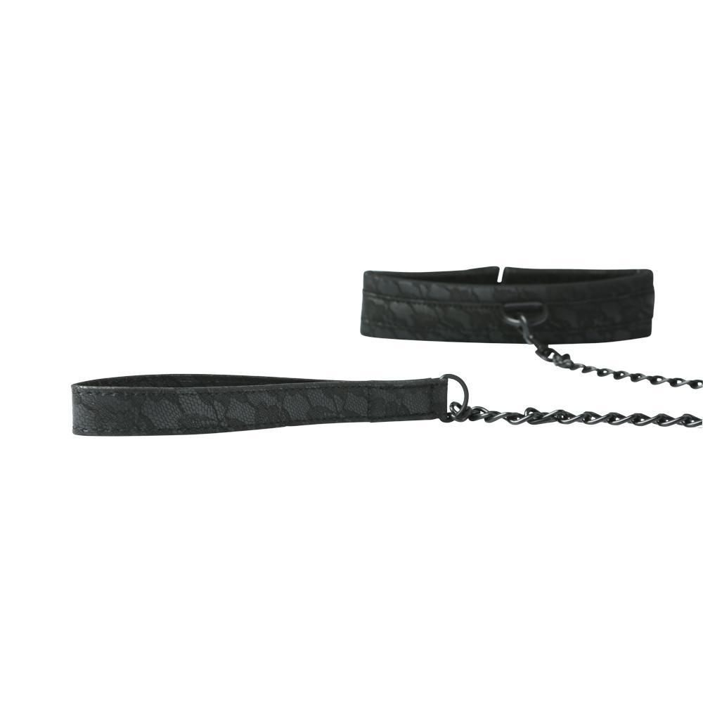 Midnight Lace Collar And Leash Black