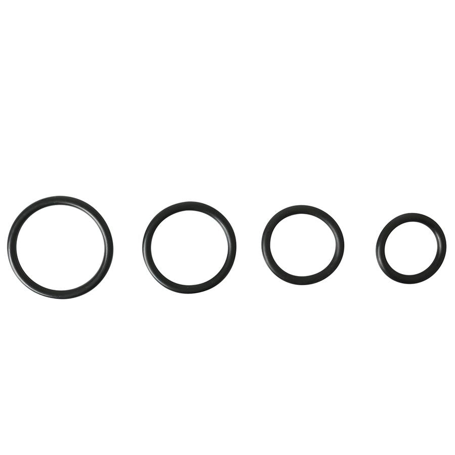 Sportsheets Rubber Rings 4 Pack Black